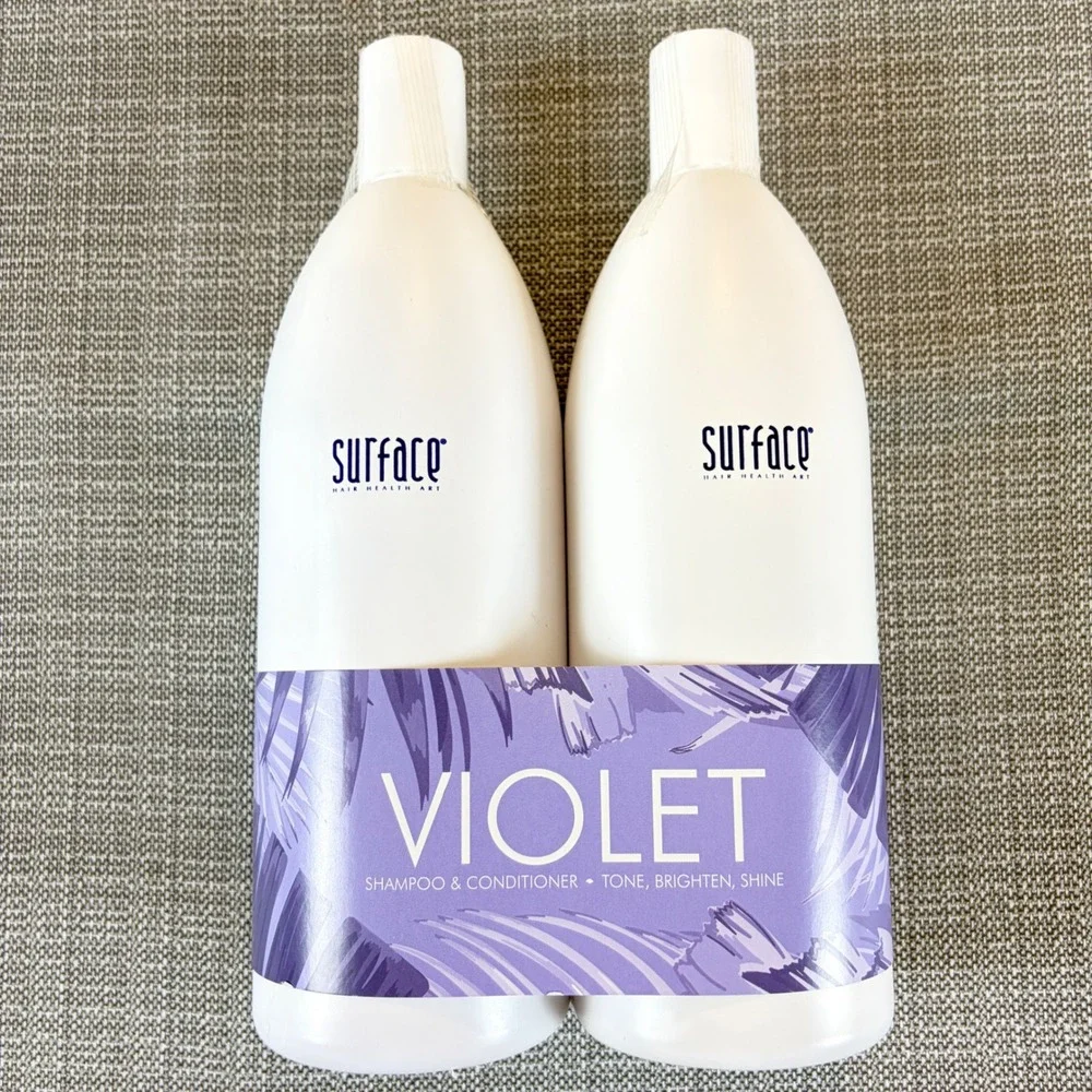 Jumbo Surface Violet Shampoo and Conditioner Duo Liter Set Purple Toning 33.8oz